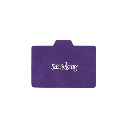 Horizontal Color-Block Pu Deck Box Purple with 1 Divider