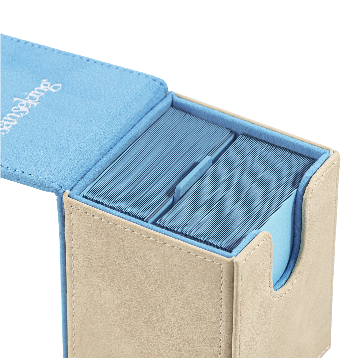 Color-Block Pu Deck Box Blue with 1 Divider