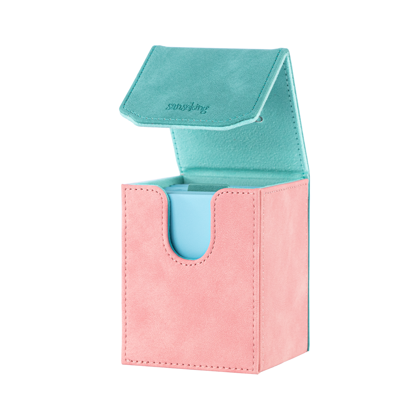 Color-Block Pu Deck Box Mint Green with 1 Divider