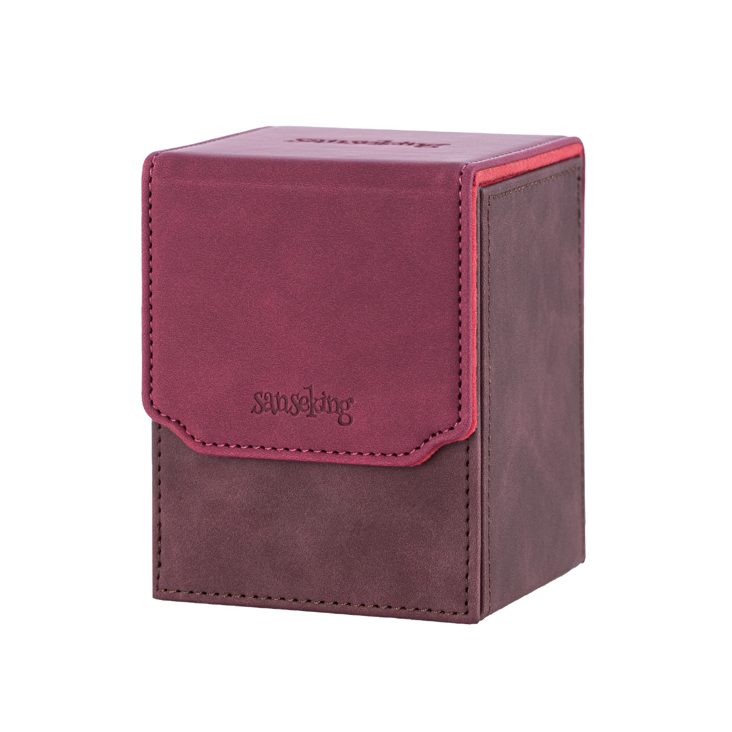 Color-Block Pu Deck Box Red with 1 Divider