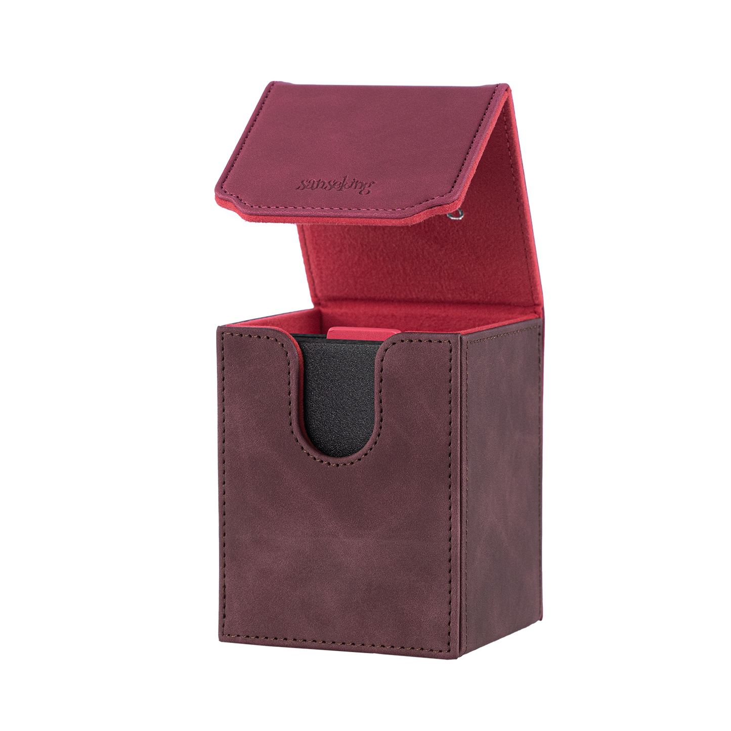 Color-Block Pu Deck Box Red with 1 Divider