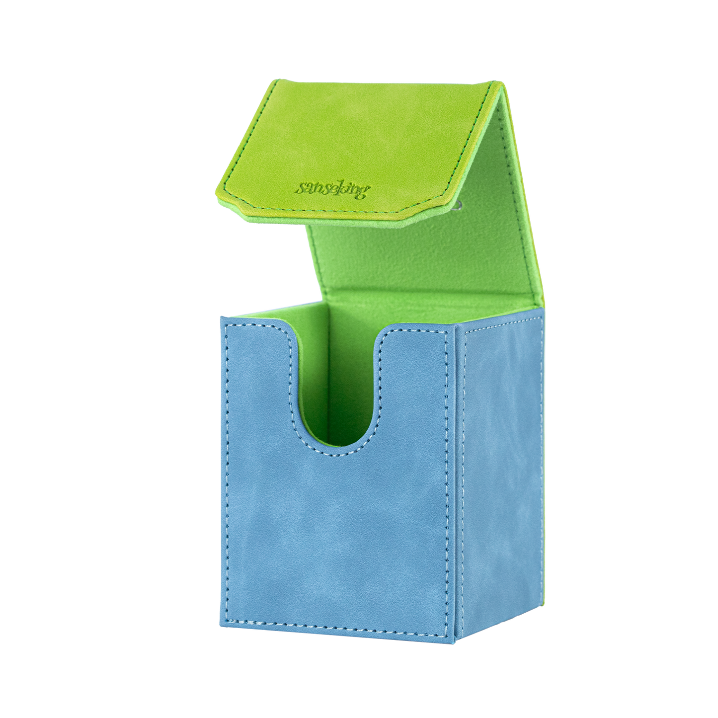 Color-Block Pu Deck Box Green with 1 Divider