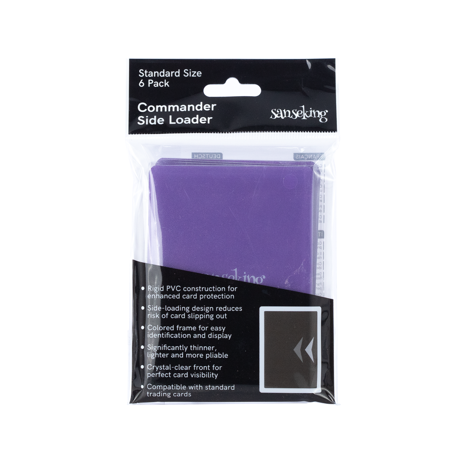 side loading card sleeves Commander Loader Holder – Colored Border Toploader (6-Pack) The 100 Dragon Shield Perfect fit (side