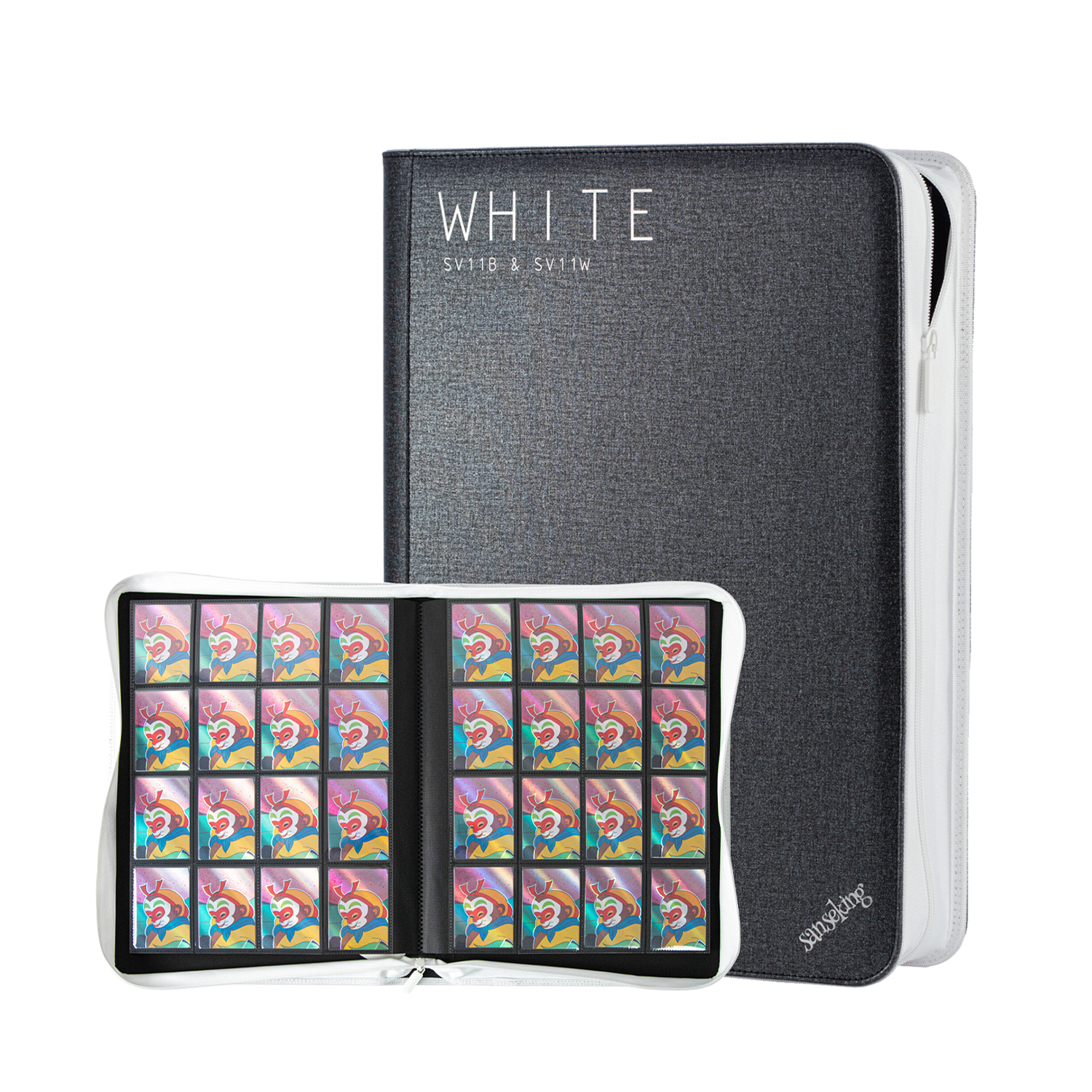 16 pocket card binder Zipfolio 320 16-Pocket Xenoskin - White | Binders & Albums it is BIG Card Binder (Top Loader)