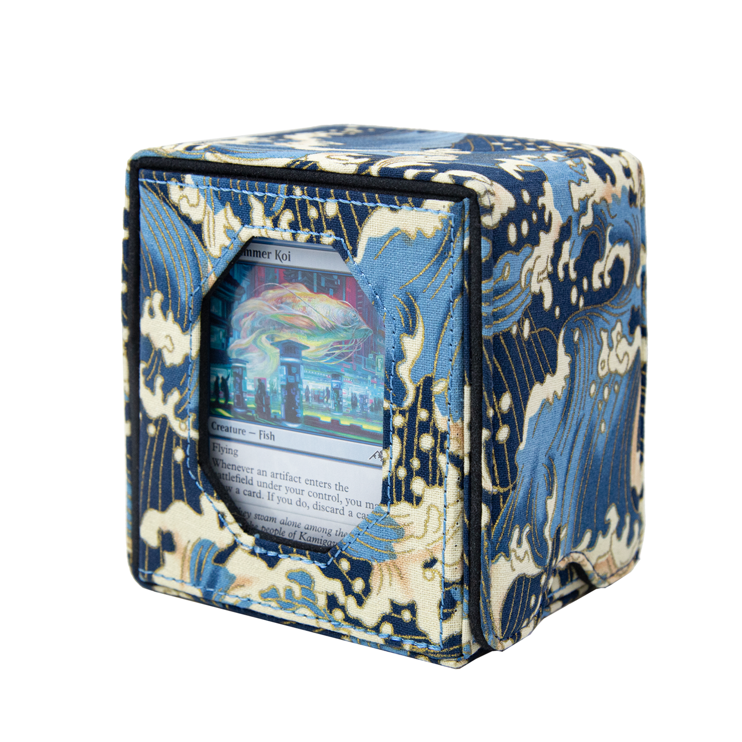 Boîte de rangement pour deck Magic Commander pouvant contenir plus de 100 cartes DND (Bleue)