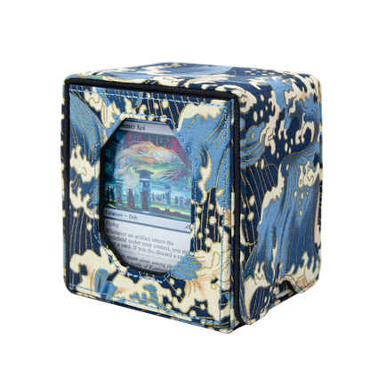 Boîte de rangement pour deck Magic Commander pouvant contenir plus de 100 cartes DND (Bleue)