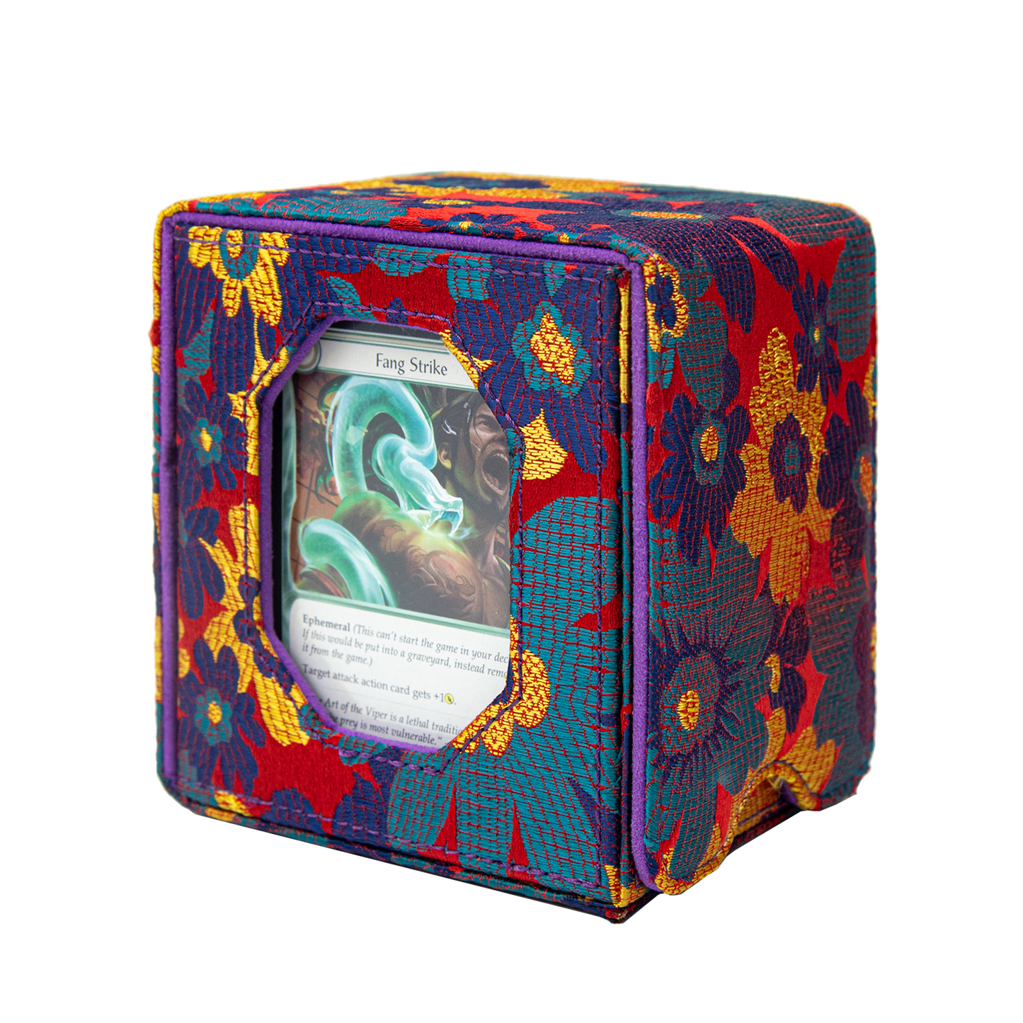 Boîte de rangement pour decks Magic Commander pouvant contenir plus de 100 cartes D&D (violette)