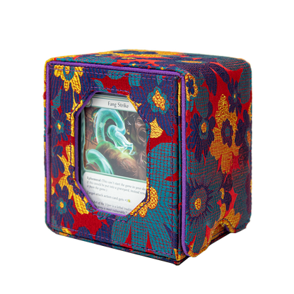 Boîte de rangement pour decks Magic Commander pouvant contenir plus de 100 cartes D&D (violette)
