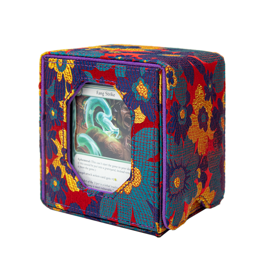 Boîte de rangement pour decks Magic Commander pouvant contenir plus de 100 cartes D&D (violette)