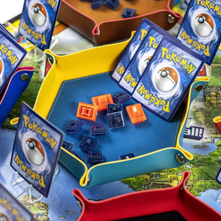 六角形の折りたたみ式ダイストレイデスクトップ収納ボックス