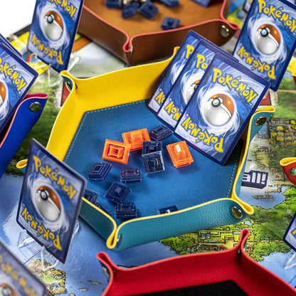 六角形の折りたたみ式ダイストレイデスクトップ収納ボックス