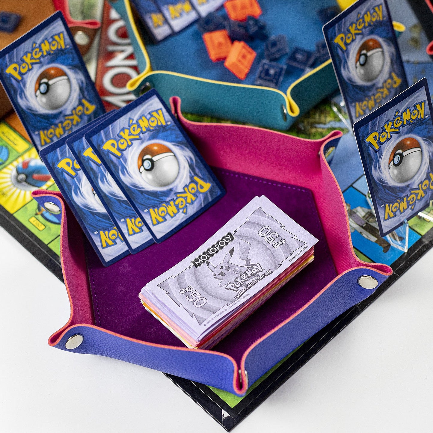 六角形の折りたたみ式ダイストレイデスクトップ収納ボックス