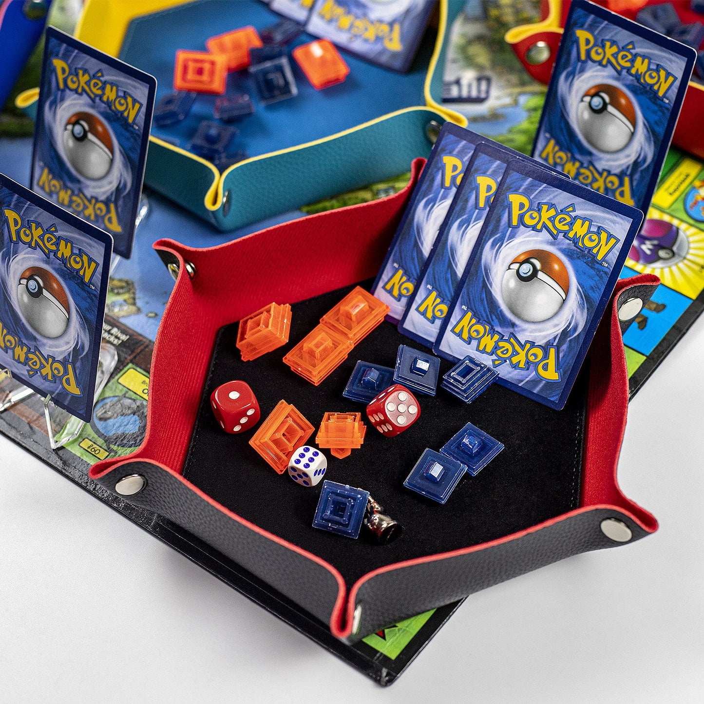 六角形の折りたたみ式ダイストレイデスクトップ収納ボックス