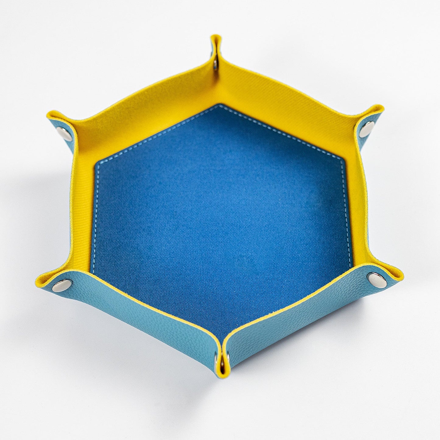 六角形の折りたたみ式ダイストレイデスクトップ収納ボックス