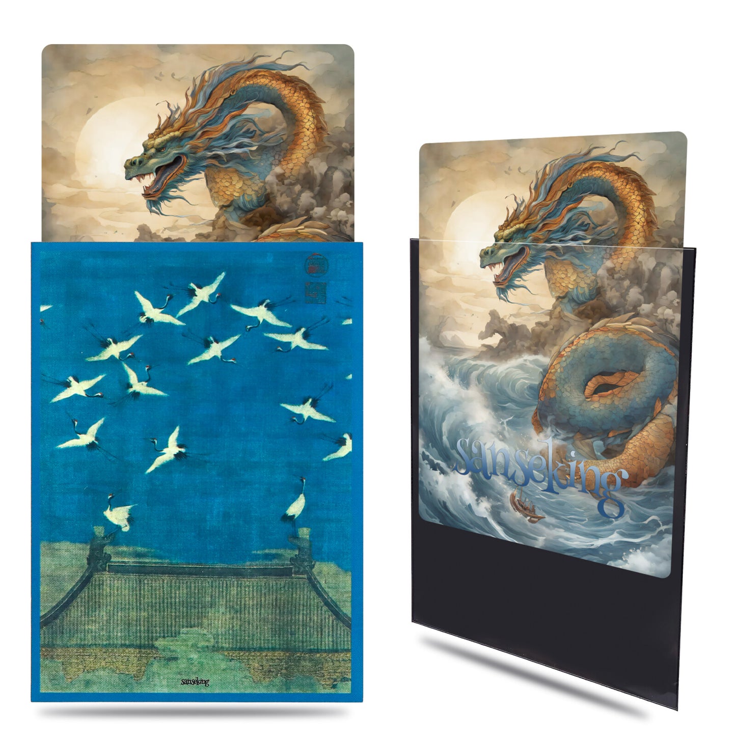 The Auspicious Crane Art Sleeves 3 Packs (Horizontal, Vertical)