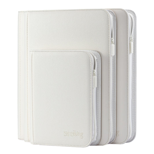 White Plaid 4/9/12-Pocket PU Binder