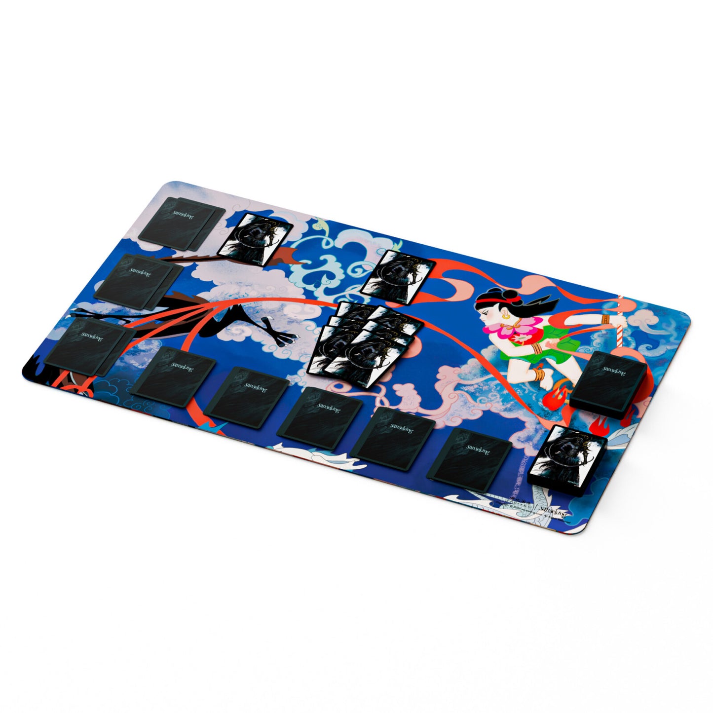 Ne Zha Conquers the Dragon King Playmat - Battles the Dragon King