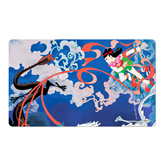 Ne Zha Conquers the Dragon King Playmat - Battles the Dragon King