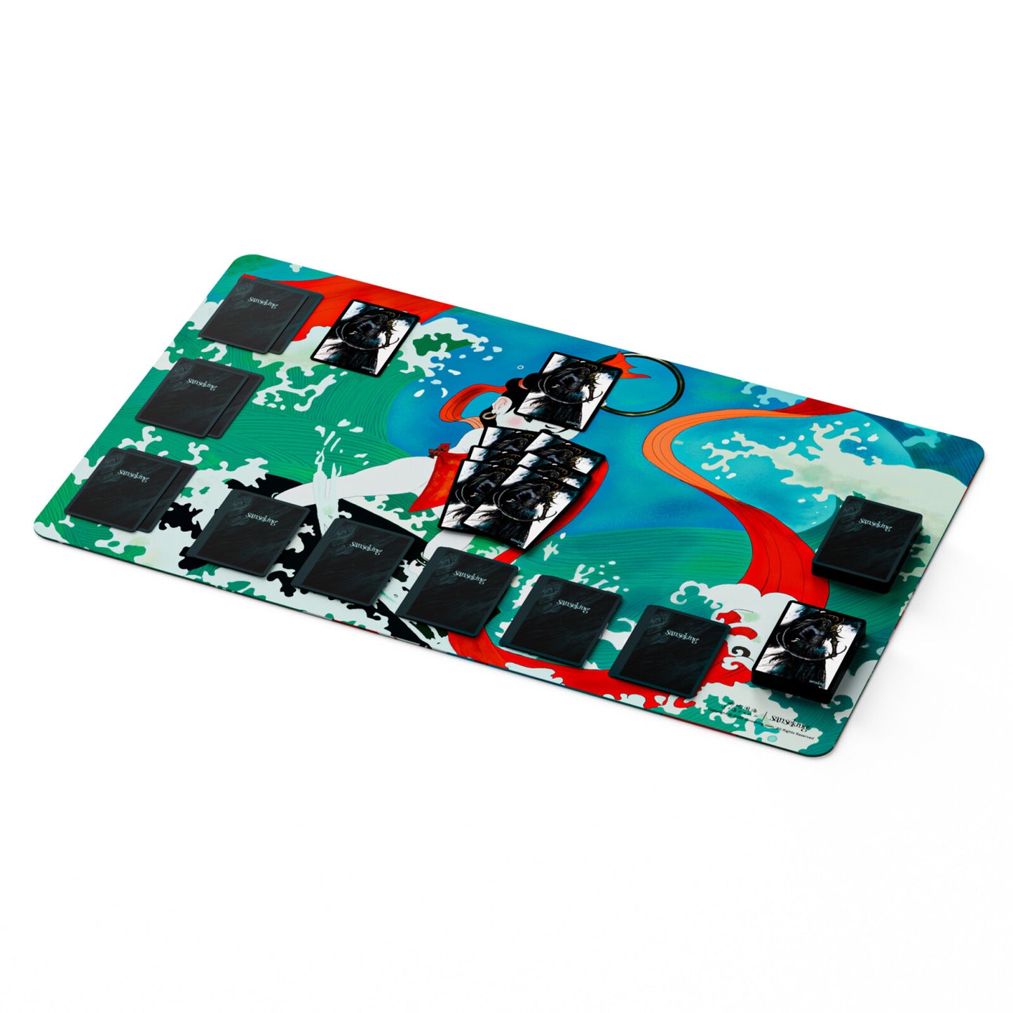 Ne Zha Conquers the Dragon King Playmat - Wreaks Havoc in the Crystal Palace