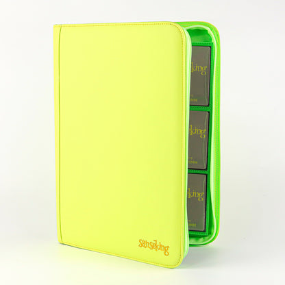 9-Pocket PU Card Binder Green