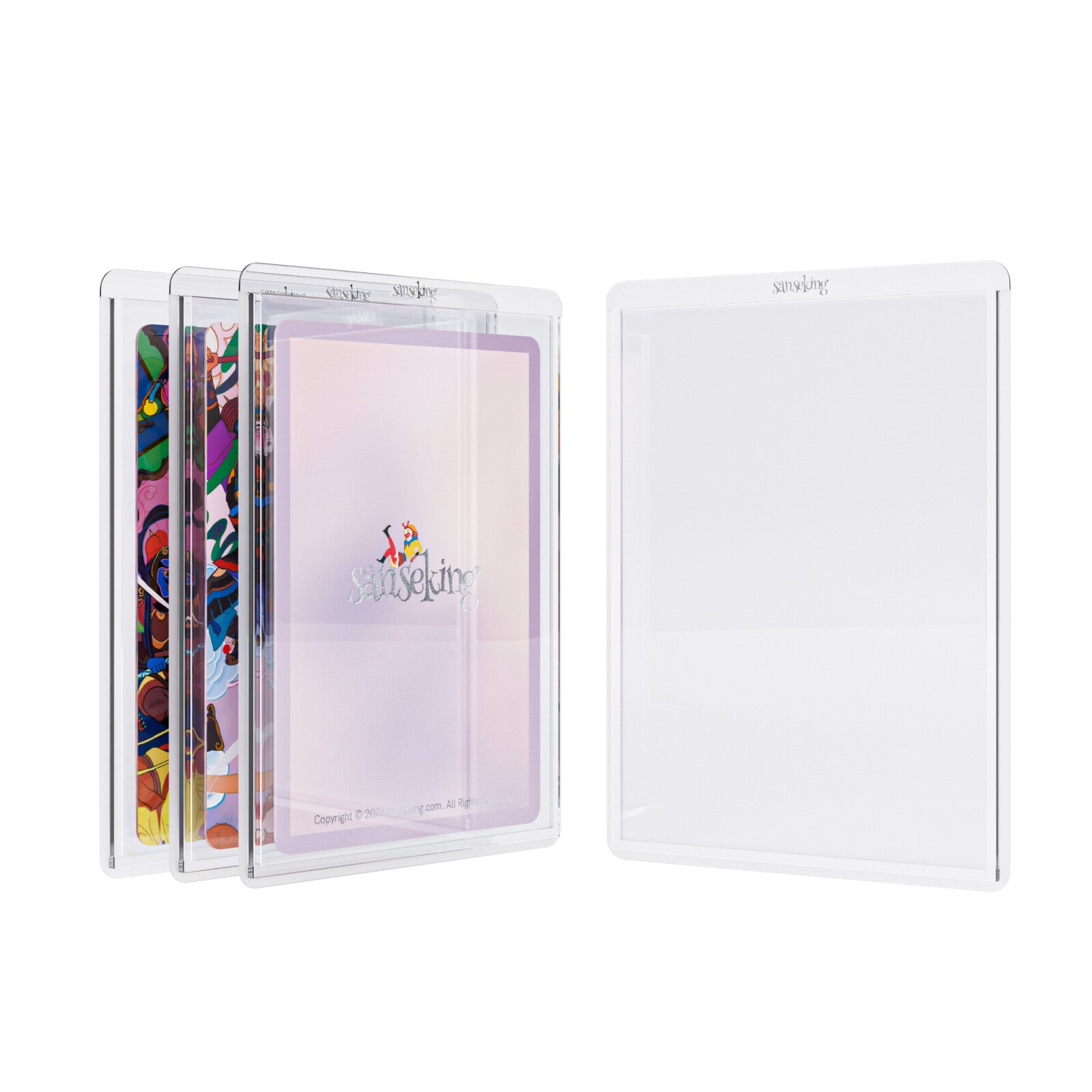 Sanseking 35pt One-Piece Card Holder (25 Pack) - Clear Rigid