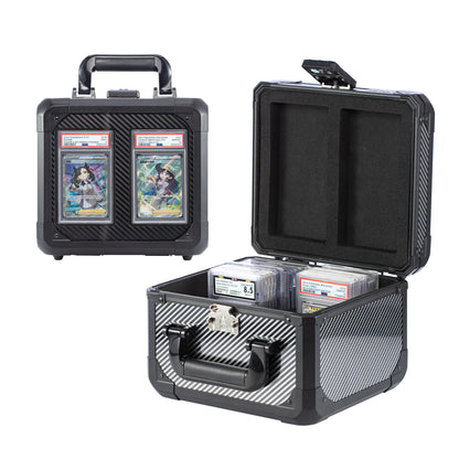 [Free Shipping] Carbon Fiber Graded Card Storage Box (2 Compartment)