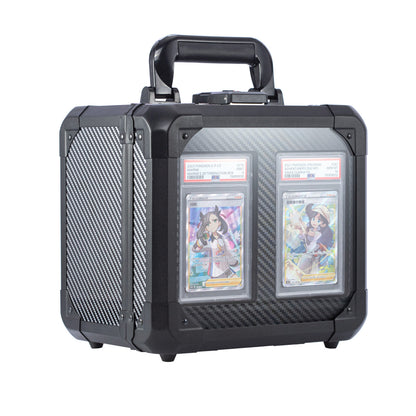 [Free Shipping] Carbon Fiber Graded Card Storage Box (2 Compartment)