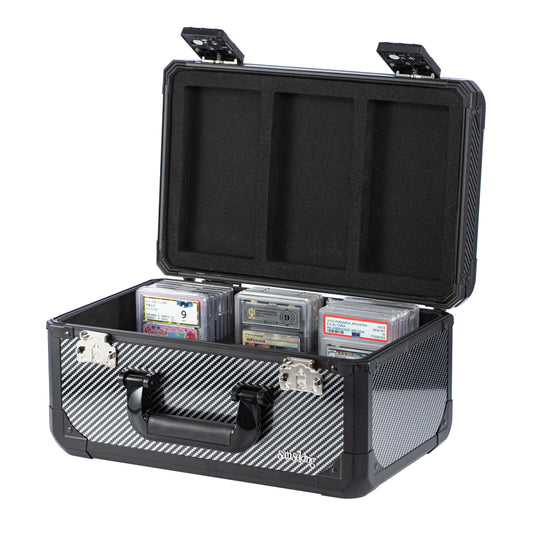 [Free Shipping] Carbon Fiber Graded Card Storage Box (3 Compartment)