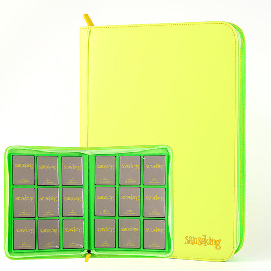 9-Pocket PU Card Binder Green