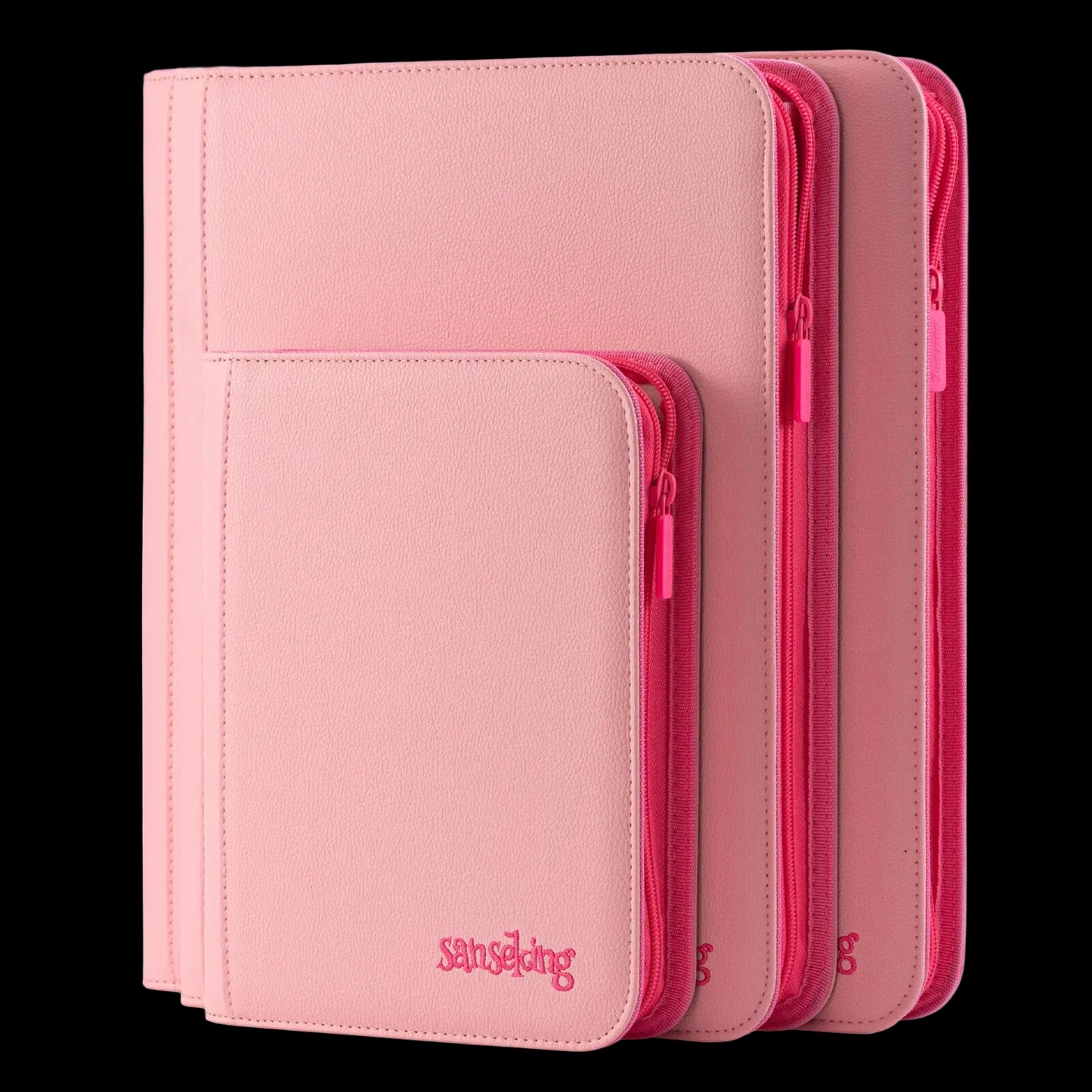 Pink Plaid 4/9/12-Pocket PU Binder