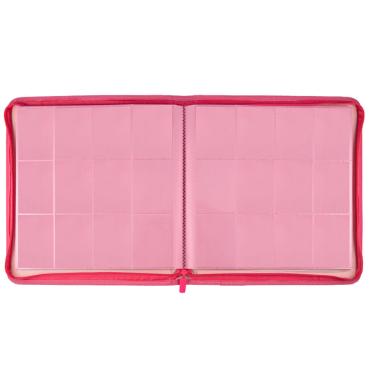 Pink Plaid 4/9/12-Pocket PU Binder