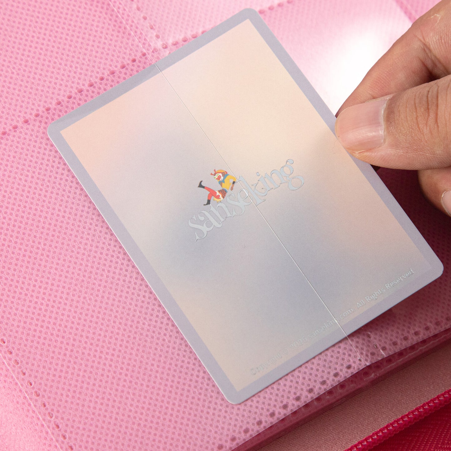 Pink Plaid 4/9/12-Pocket PU Binder