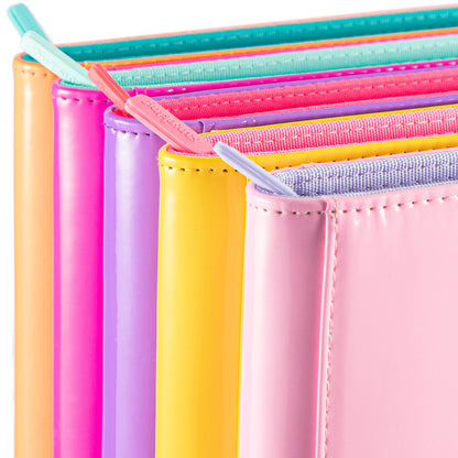 Coral Binder Series PU Leather Zipper 9-Pocket
