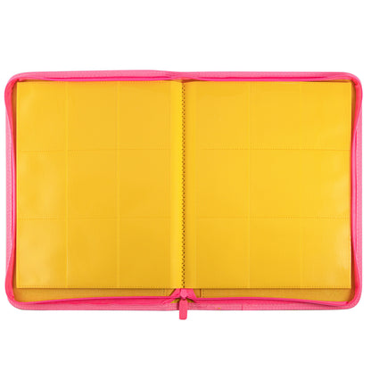 Coral Binder Series PU Leather Zipper 9-Pocket