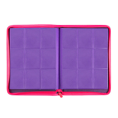 Coral Binder Series PU Leather Zipper 9-Pocket