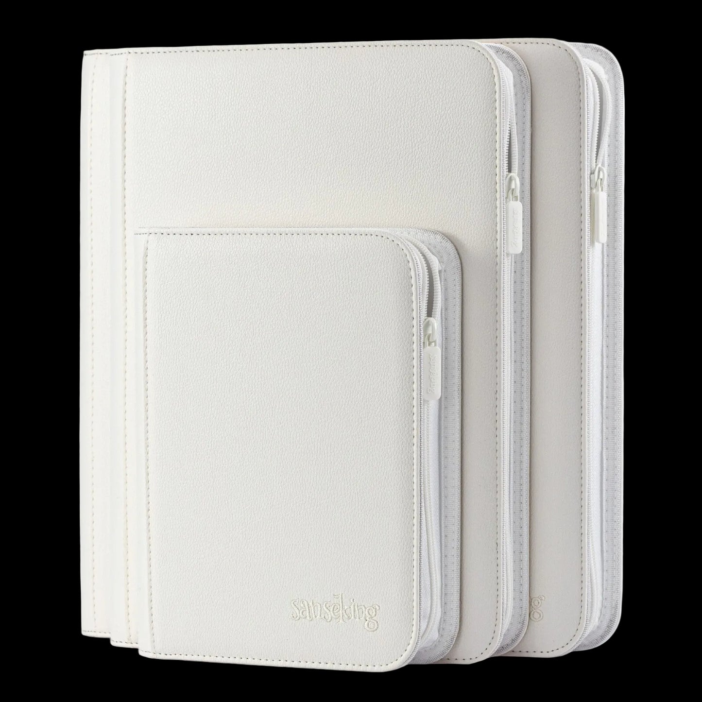 White Plaid 4/9/12-Pocket PU Binder