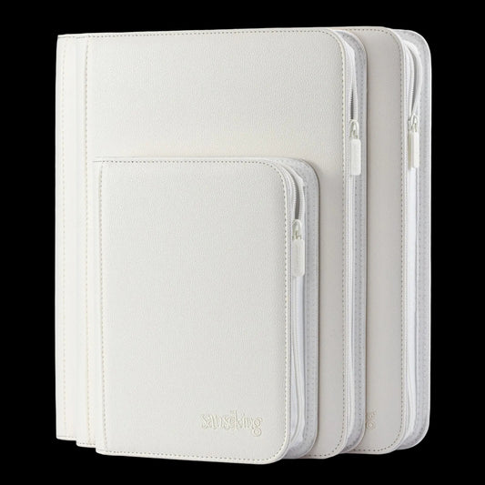 White Plaid 4/9/12-Pocket PU Binder