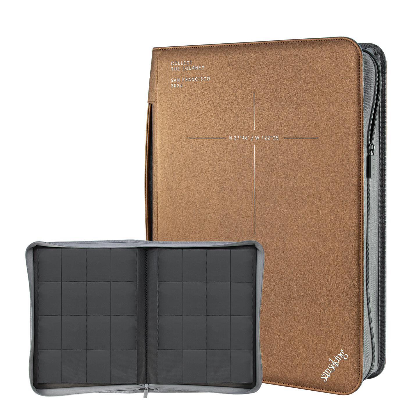 ARK-05 card binder with open 16-pocket pages