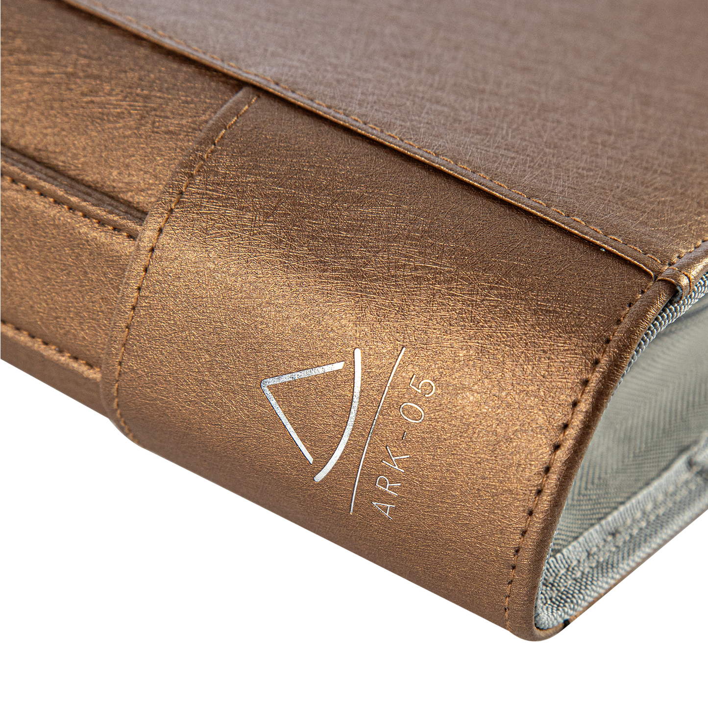 ARK-05 spine and embossed logo detail
