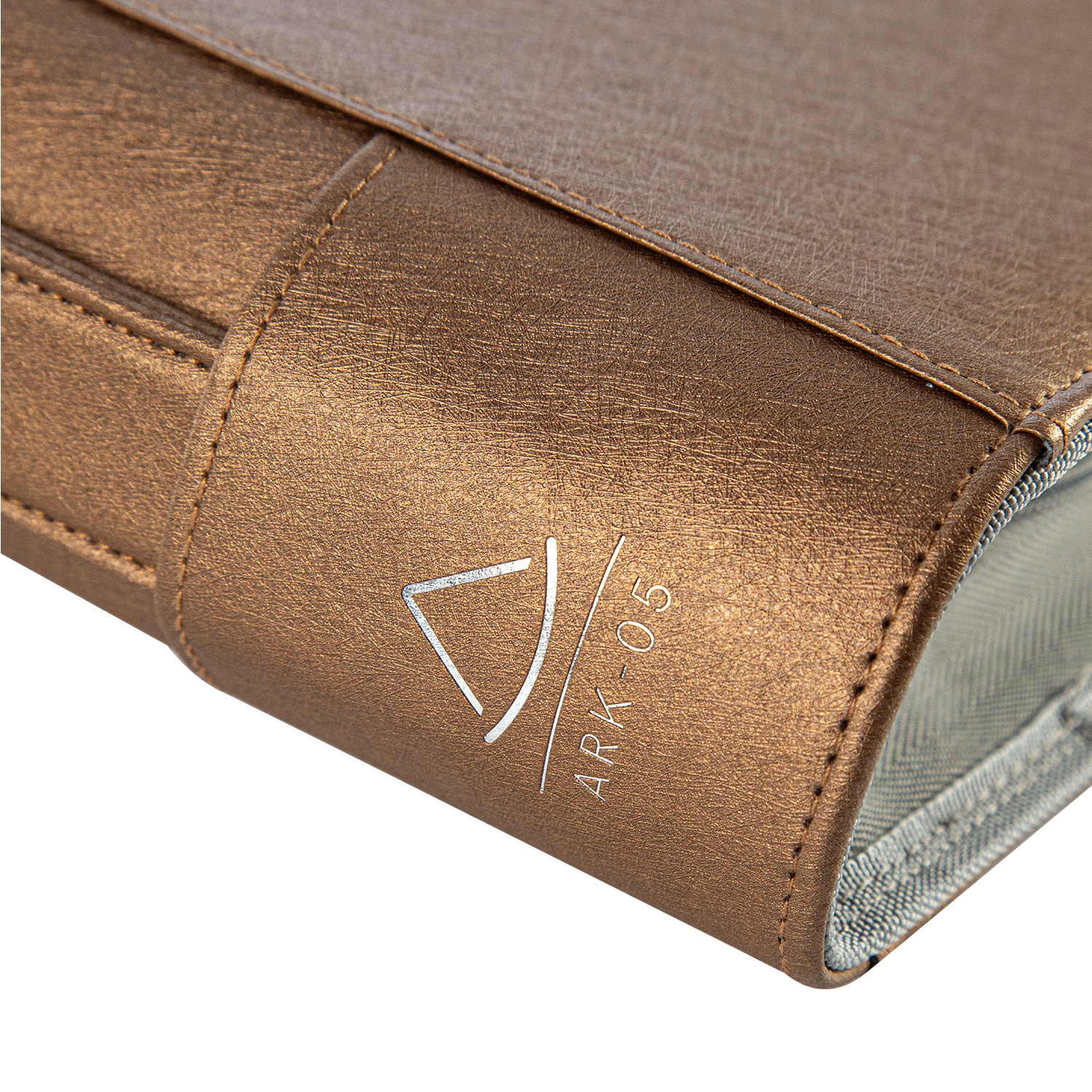 ARK-05 spine and embossed logo detail