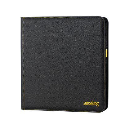 AXIS-01 Black 12-Pocket Trading Card Binder – closed front view