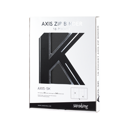 AXIS-01 Black 9-Pocket Trading Card Binder – retail packaging