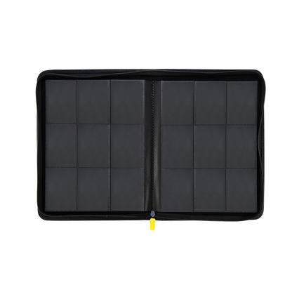 AXIS-01 Black 9-Pocket Trading Card Binder – open page layout