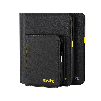 AXIS-01 4/9/12-Pocket Black Trading Card Binder – 4-pocket, 9-pocket and 12-pocket size collection