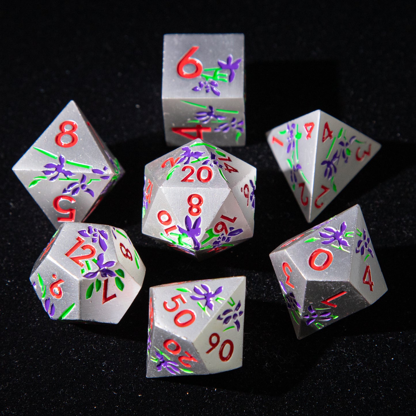 D&D Metal Dice Set Cthulhu (Metal & Flower）