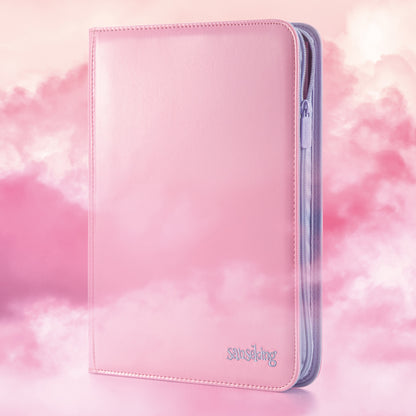 Coral Binder Series PU Leather Zipper 9-Pocket