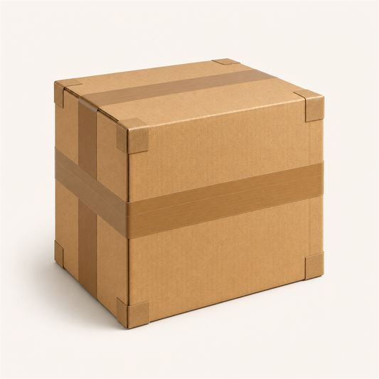 Reinforced cardboard packaging upgrade with protective corner reinforcement