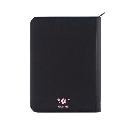 Back view of the Black SAKURA Art Series card binder