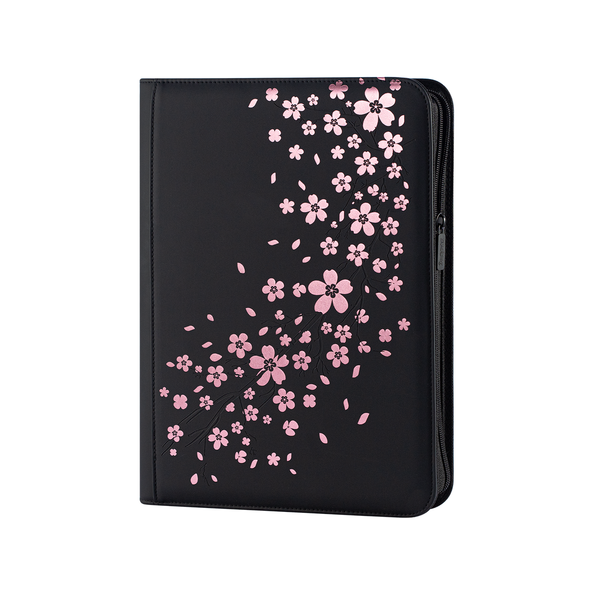Black SAKURA Art Series card binder with pink cherry blossom cover