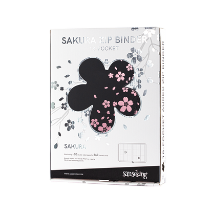 Black SAKURA Art Series 9-pocket card binder retail packaging